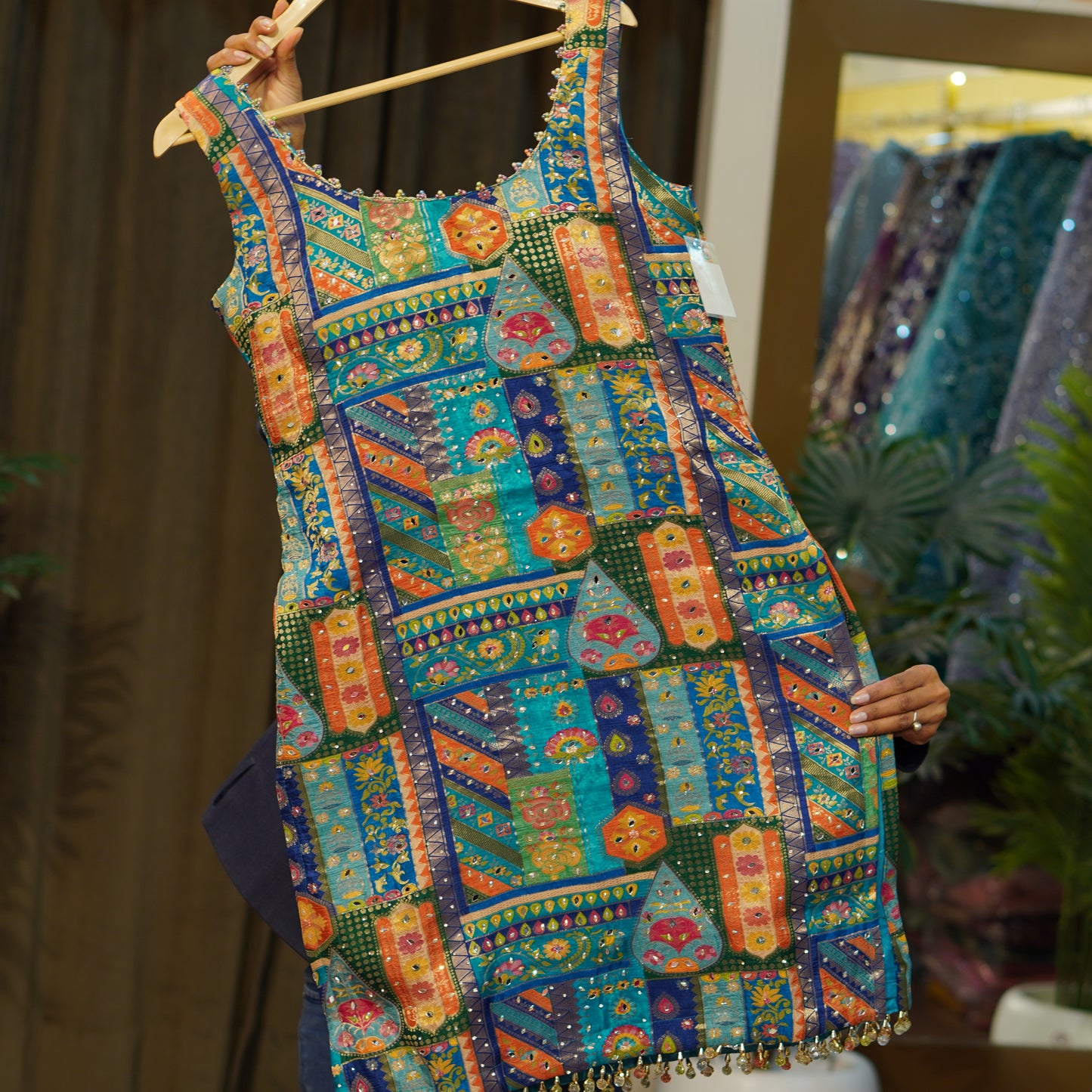 010-JAQUARD ST-BLUE+MULTI