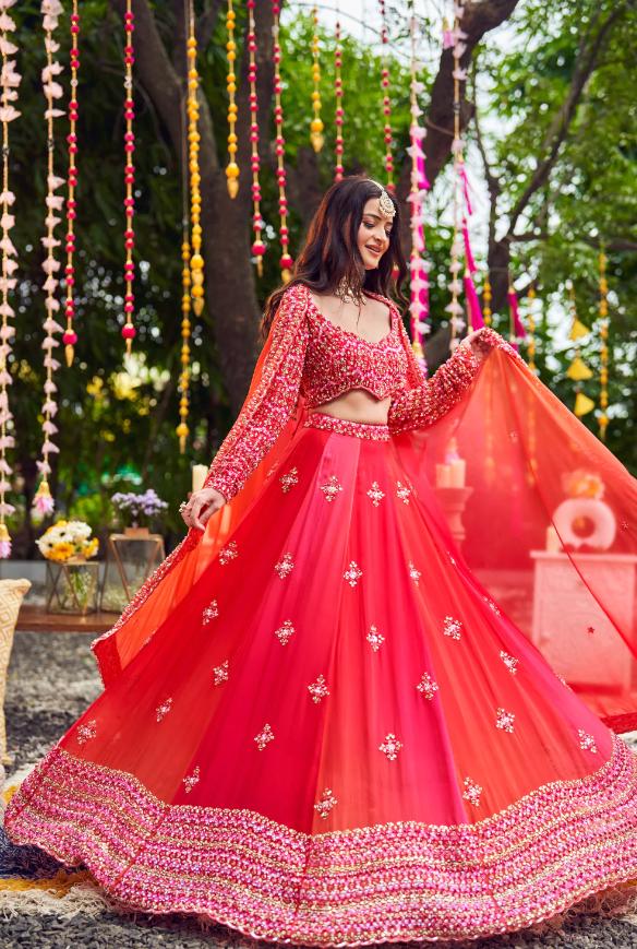 Latest Prachi Solanki Crop Top Lehenga Dress For Girl 2023