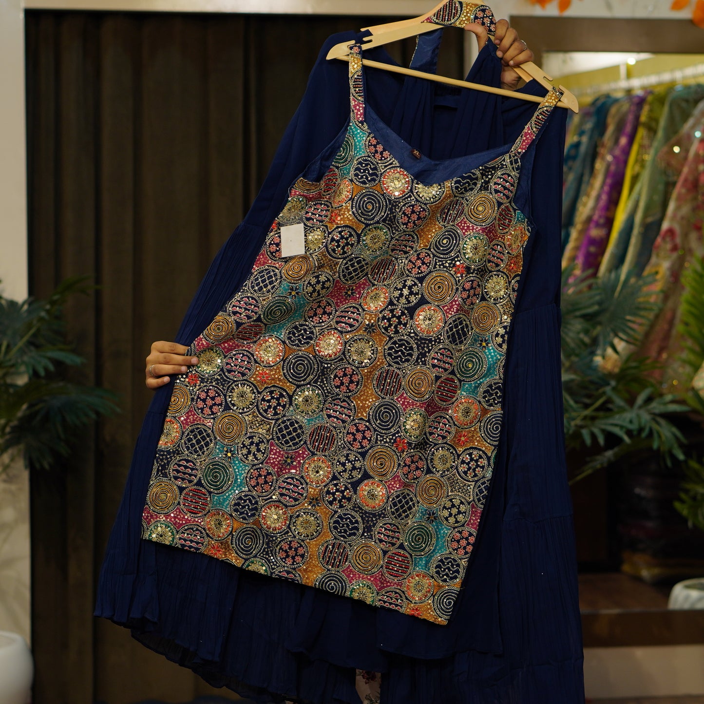 008-VANDANA-10-NAVY BLUE