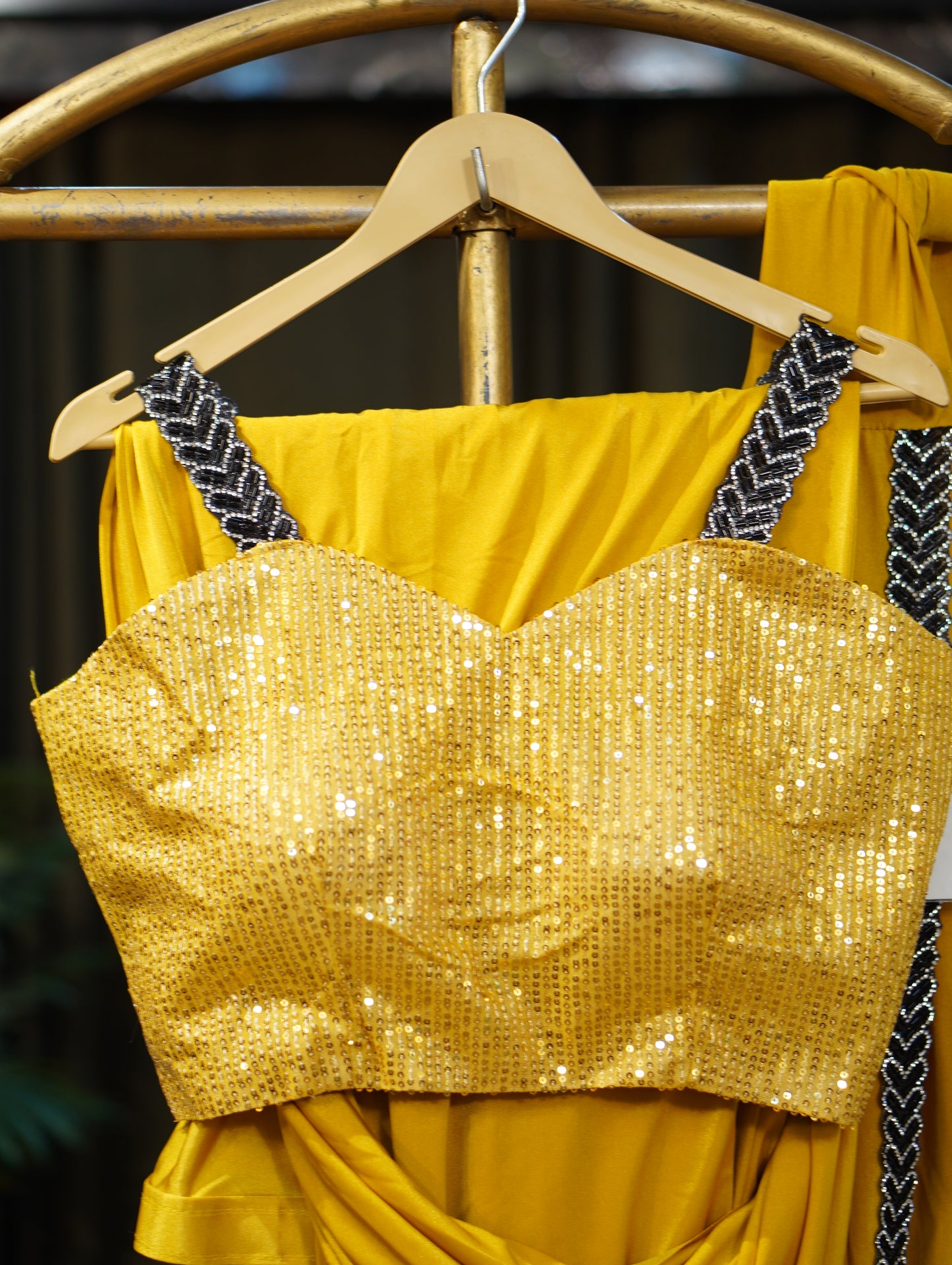 046-LASE SAREE DIL WALI-YELLOW