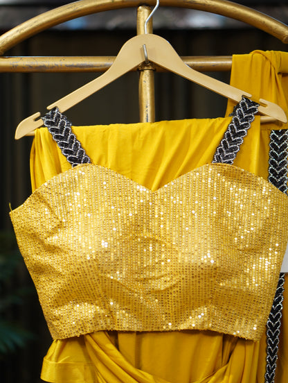 046-LASE SAREE DIL WALI-YELLOW