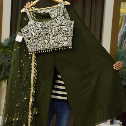 010-PURRE P.CHOLI-DARK GREEN