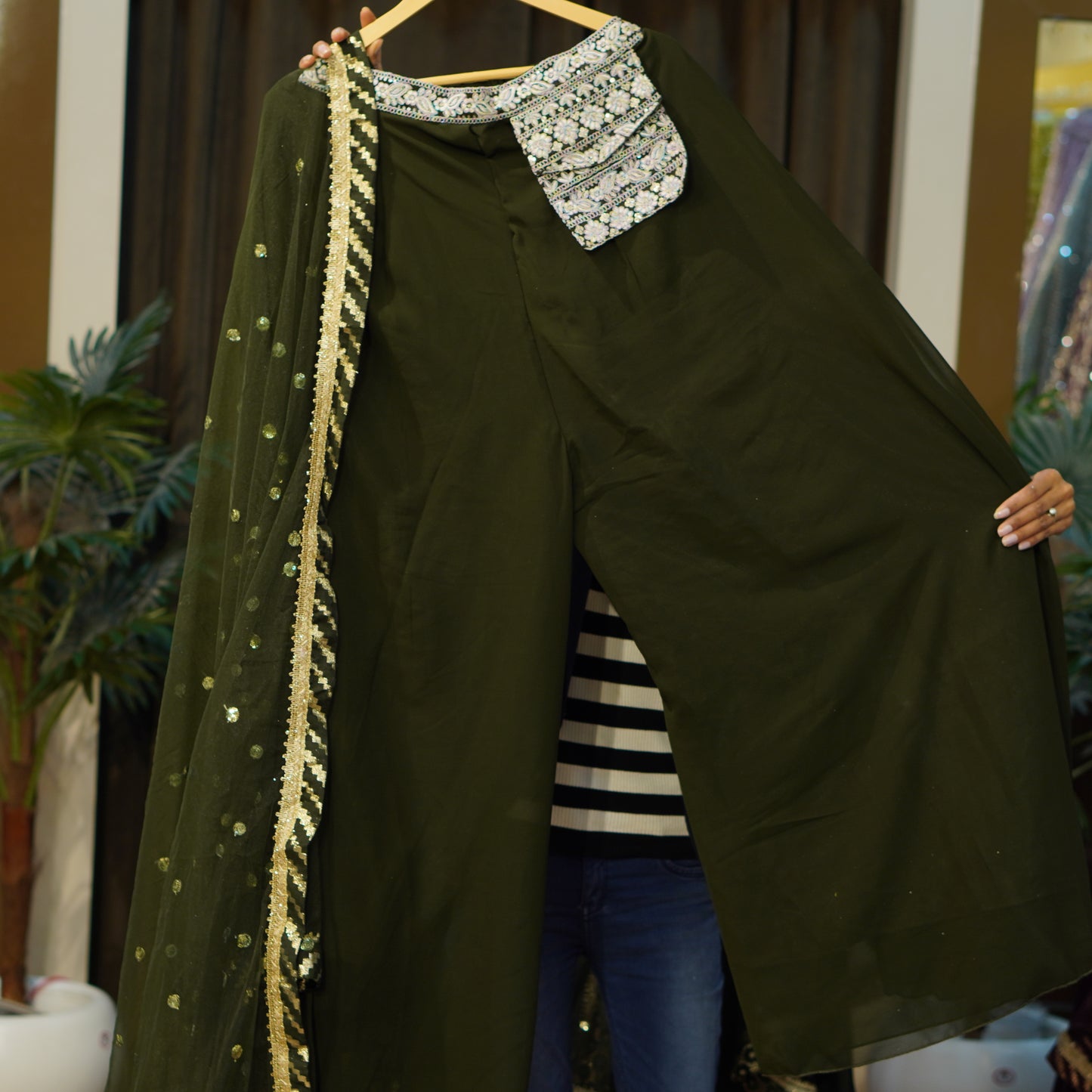 010-PURRE P.CHOLI-DARK GREEN